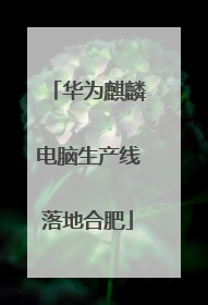 华为麒麟电脑生产线落地合肥