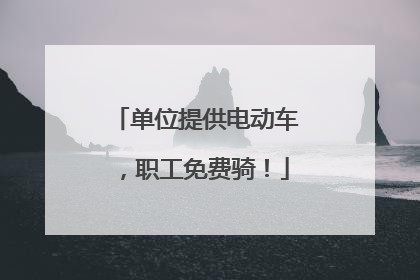 单位提供电动车，职工免费骑！