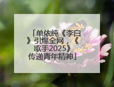 单依纯《李白》引爆全网，《歌手2025》传递青年精神