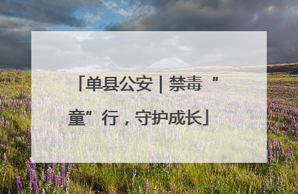 单县公安｜禁毒“童”行，守护成长