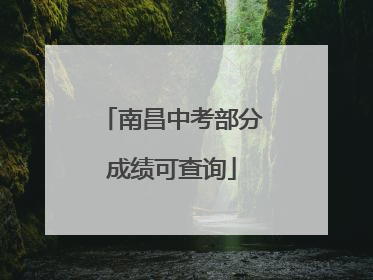 南昌中考部分成绩可查询