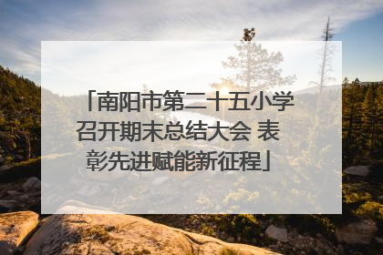 南阳市第二十五小学召开期末总结大会 表彰先进赋能新征程