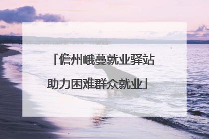 儋州峨蔓就业驿站助力困难群众就业