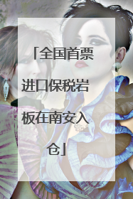 全国首票进口保税岩板在南安入仓