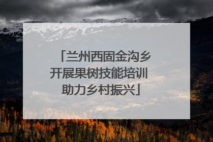 兰州西固金沟乡开展果树技能培训 助力乡村振兴
