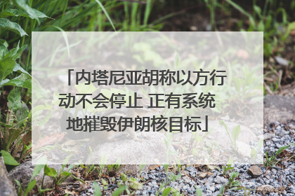 内塔尼亚胡称以方行动不会停止 正有系统地摧毁伊朗核目标