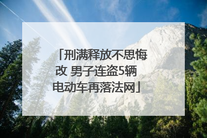 刑满释放不思悔改 男子连盗5辆电动车再落法网