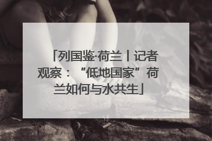 列国鉴·荷兰丨记者观察：“低地国家”荷兰如何与水共生