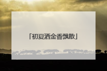 初夏洒金香飘散