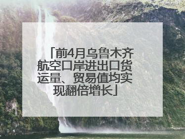 前4月乌鲁木齐航空口岸进出口货运量、贸易值均实现翻倍增长