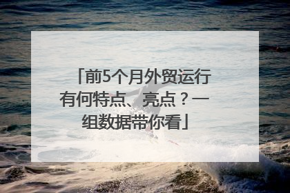 前5个月外贸运行有何特点、亮点？一组数据带你看