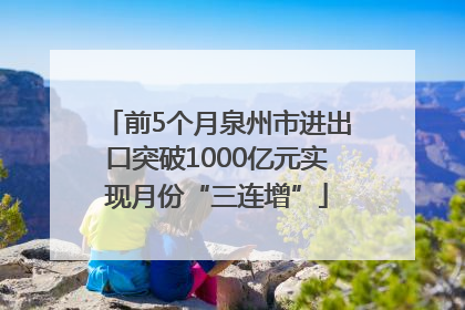 前5个月泉州市进出口突破1000亿元实现月份“三连增”