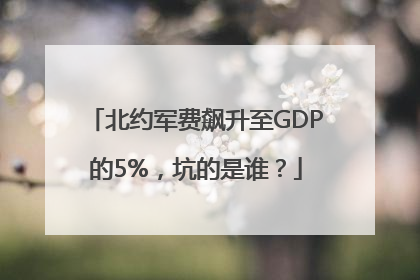 北约军费飙升至GDP的5%，坑的是谁？