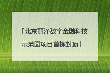 北京丽泽数字金融科技示范园项目首栋封顶