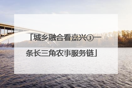 城乡融合看嘉兴③一条长三角农事服务链