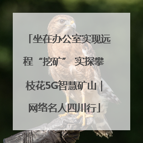 坐在办公室实现远程“挖矿” 实探攀枝花5G智慧矿山｜网络名人四川行