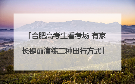 合肥高考生看考场 有家长提前演练三种出行方式