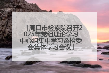周口市检察院召开2025年党组理论学习中心组集中学习暨检委会集体学习会议