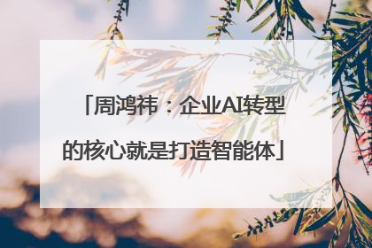 周鸿祎：企业AI转型的核心就是打造智能体