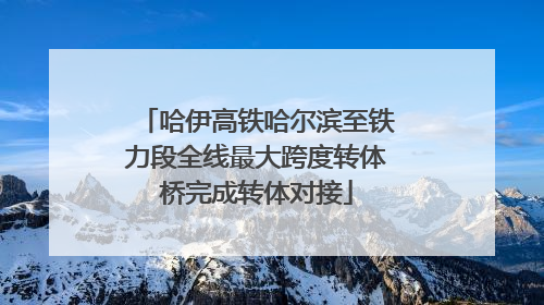 哈伊高铁哈尔滨至铁力段全线最大跨度转体桥完成转体对接