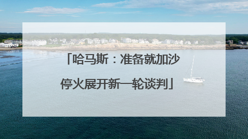 哈马斯：准备就加沙停火展开新一轮谈判