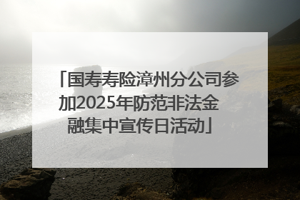 国寿寿险漳州分公司参加2025年防范非法金融集中宣传日活动