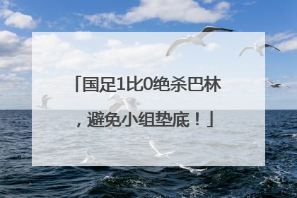 国足1比0绝杀巴林，避免小组垫底！