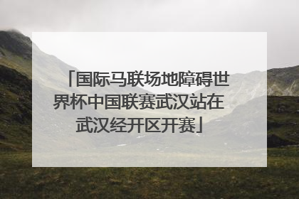 国际马联场地障碍世界杯中国联赛武汉站在武汉经开区开赛