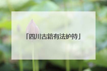 四川古籍有法护持