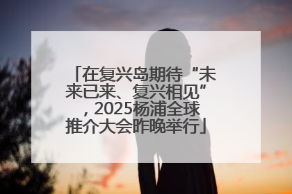 在复兴岛期待“未来已来、复兴相见”，2025杨浦全球推介大会昨晚举行