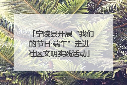 宁陵县开展“我们的节日·端午”走进社区文明实践活动