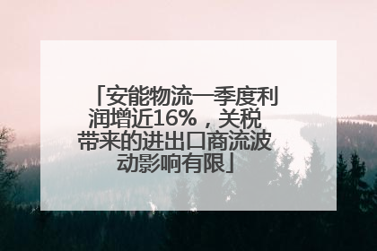 安能物流一季度利润增近16%，关税带来的进出口商流波动影响有限