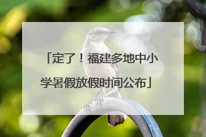 定了！福建多地中小学暑假放假时间公布