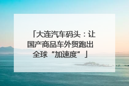 大连汽车码头：让国产商品车外贸跑出全球“加速度”