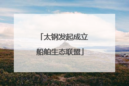 太钢发起成立船舶生态联盟