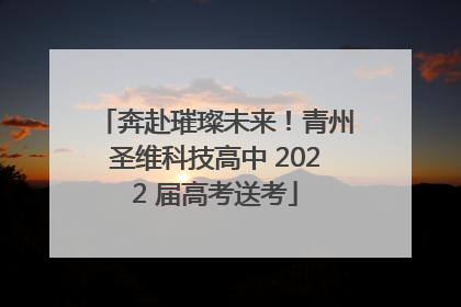 奔赴璀璨未来！青州圣维科技高中 2022 届高考送考