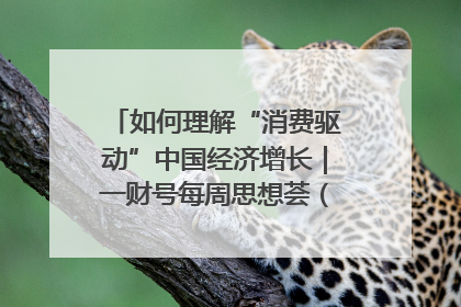如何理解“消费驱动”中国经济增长｜一财号每周思想荟（第22期）