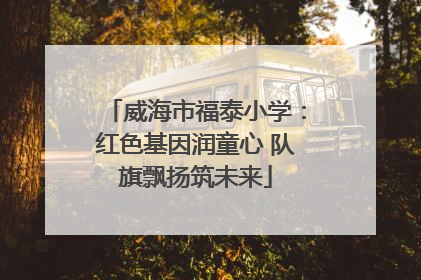 威海市福泰小学：红色基因润童心 队旗飘扬筑未来