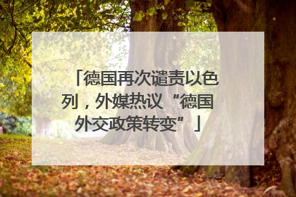 德国再次谴责以色列，外媒热议“德国外交政策转变”