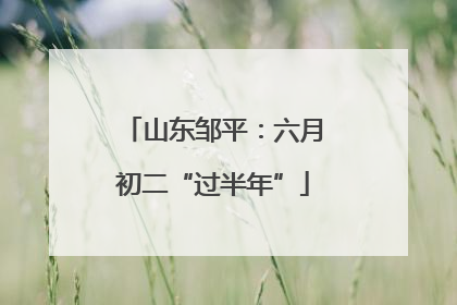 山东邹平：六月初二“过半年”