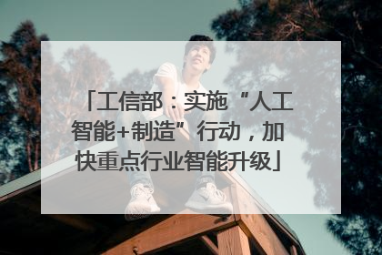 工信部：实施“人工智能+制造”行动，加快重点行业智能升级