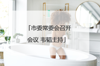 市委常委会召开会议 韦韬主持