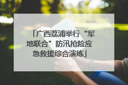 广西荔浦举行“军地联合”防汛抢险应急救援综合演练