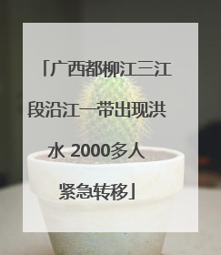 广西都柳江三江段沿江一带出现洪水 2000多人紧急转移