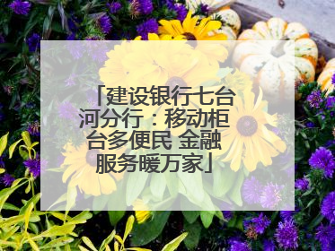 建设银行七台河分行：移动柜台多便民 金融服务暖万家