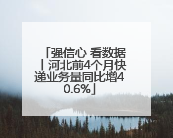 强信心 看数据丨河北前4个月快递业务量同比增40.6%