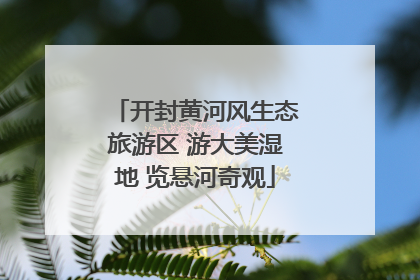 开封黄河风生态旅游区 游大美湿地 览悬河奇观