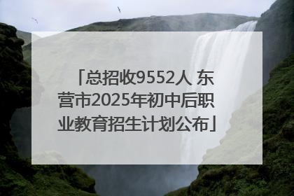 总招收9552人 东营市2025年初中后职业教育招生计划公布
