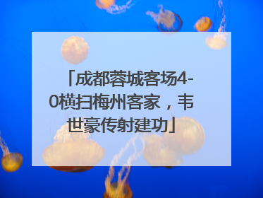 成都蓉城客场4-0横扫梅州客家，韦世豪传射建功