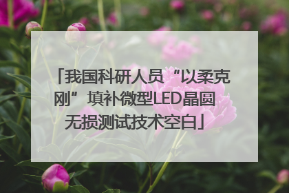 我国科研人员“以柔克刚”填补微型LED晶圆无损测试技术空白